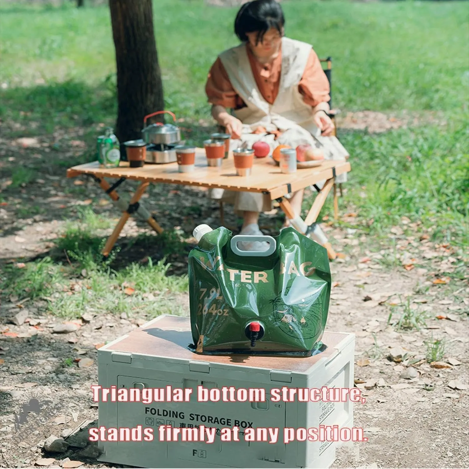 Collapsible Water Container for Outdoor Use Large Capacity Foldable Water Bag for Hiking Camping & Travel