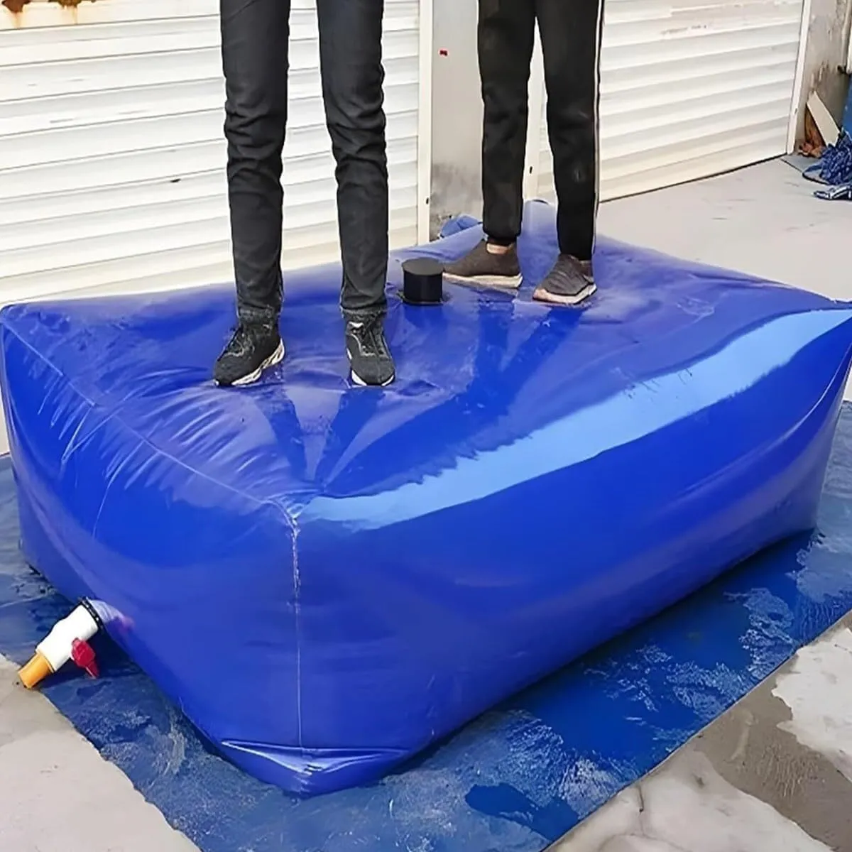 Collapsible Water Tank, High Capacity Portable Bladder for Emergency Storage, Durable & Leak-Proof Storage (Blue, 1 * 0.6 0.35m)(1 * 0.6 * 0.35m)