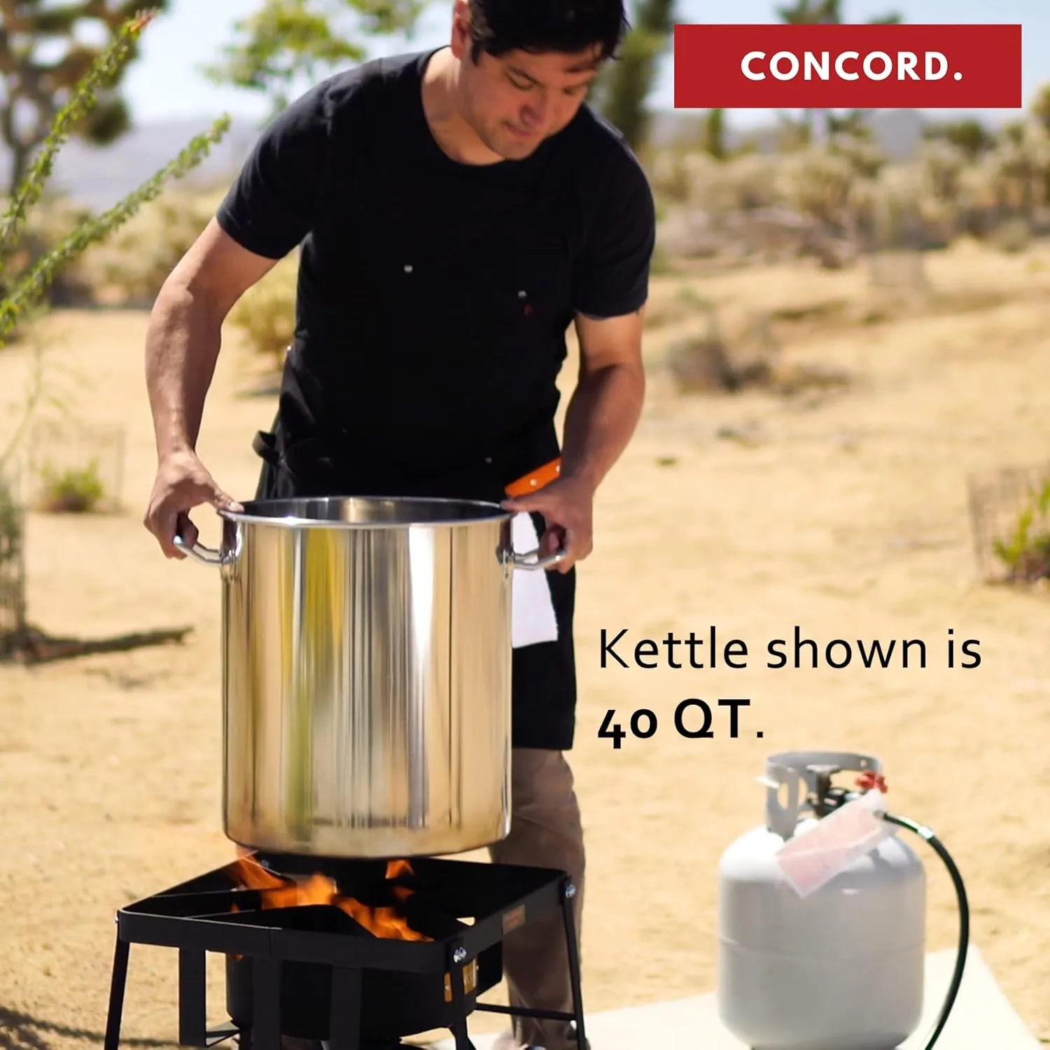 Concord Cookware Stainless Steel Stock Pot Kettle, 100-Quart