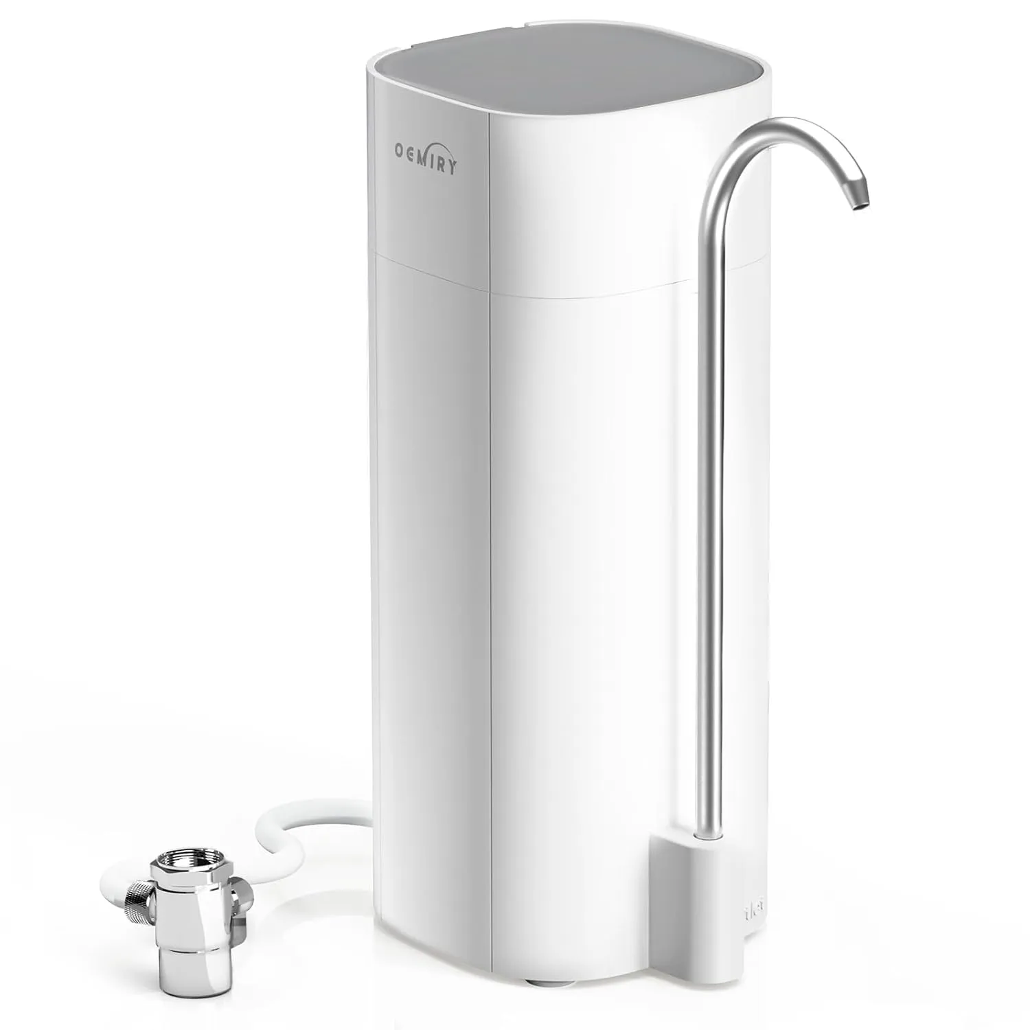 Countertop Water Filter, 8000 Gallons Alkaline Water Filtration System, Reduces 99.99% Chlorine, Heavy Metals, Bad Odor, OM-CF02(1 Filter Included)