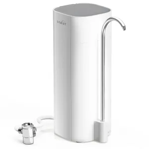 Countertop Water Filter, 8000 Gallons Alkaline Water Filtration System, Reduces 99.99% Chlorine, Heavy Metals, Bad Odor, OM-CF02(1 Filter Included)