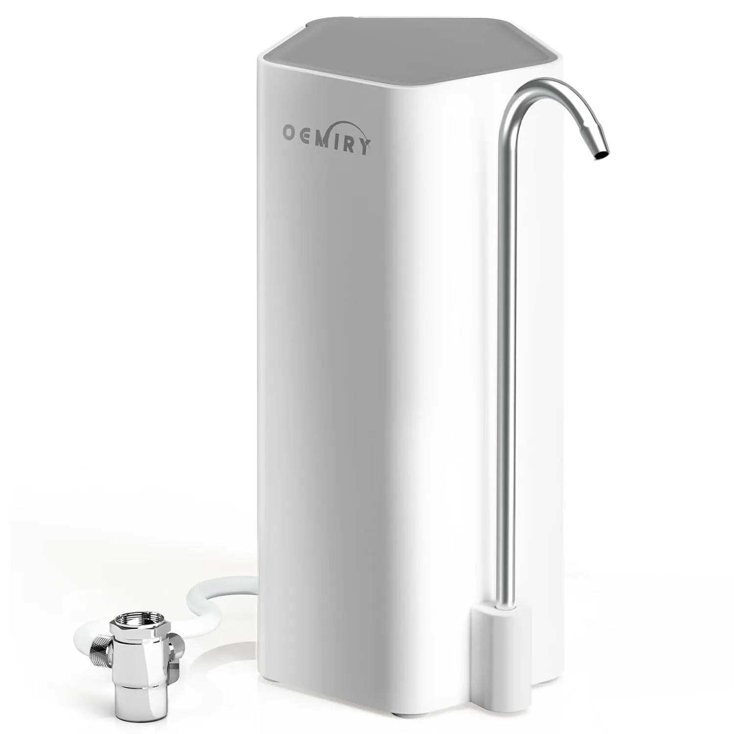 Countertop Water Filter, 8000 Gallons Alkaline Water Filtration System, Reduces 99.99% Chlorine, Heavy Metals, Bad Odor, OM-CF04(1 Filter Included)