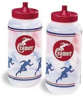 Cramer Big Mouth Squeeze Wide Mouth Water Bottles with No Leak Push/Pull Cap, BPA-Free Bottle for Team Sports, Football, Lacrosse, Hockey, Soccer, Dishwasher Safe Plastic Waterbottles for Teams