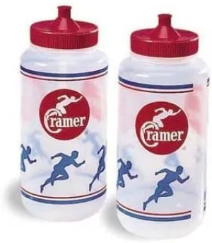 Cramer Big Mouth Squeeze Wide Mouth Water Bottles with No Leak Push/Pull Cap, BPA-Free Bottle for Team Sports, Football, Lacrosse, Hockey, Soccer, Dishwasher Safe Plastic Waterbottles for Teams