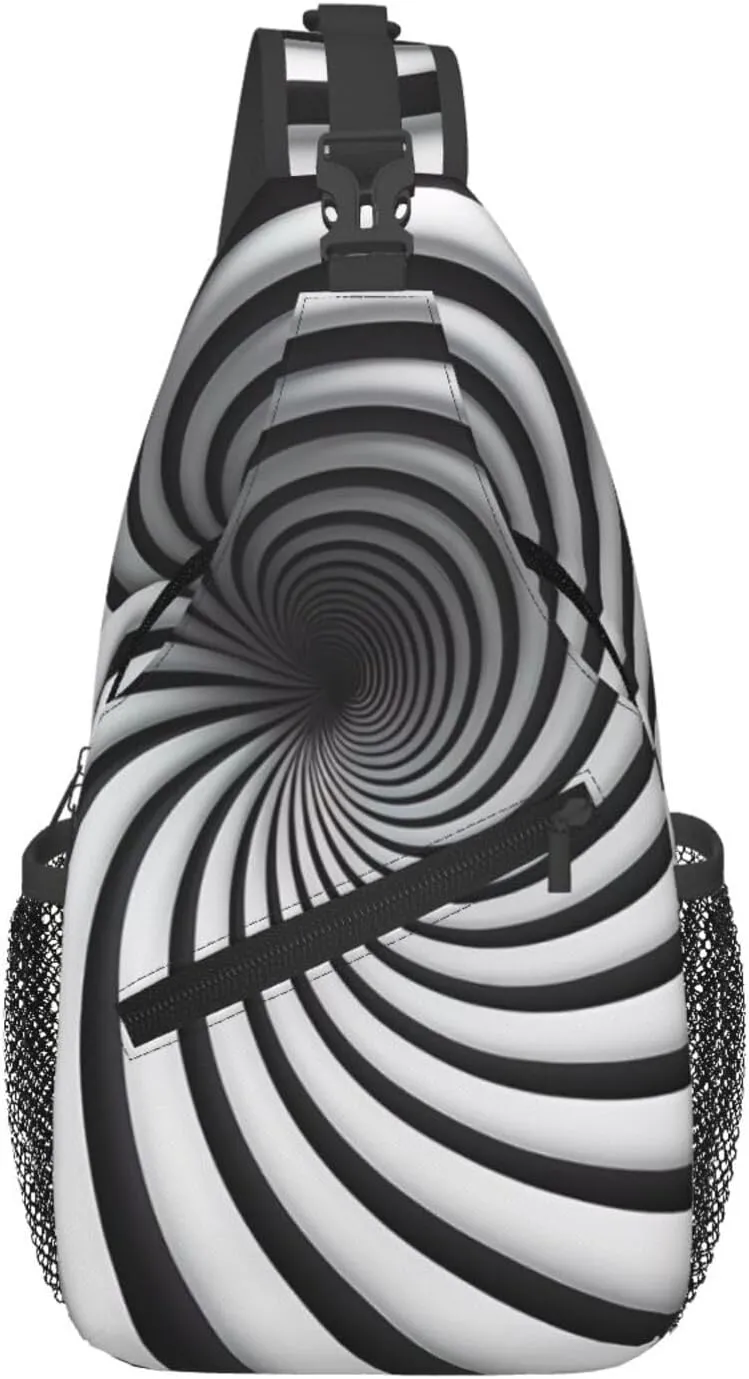 Cross Chest Bag Diagonally - Quality, Durable, and Spacious Shoulder Bag for Men and Women spiral optical illusion gif Printing