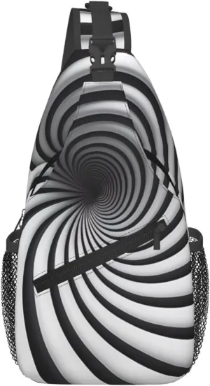 Cross Chest Bag Diagonally - Quality, Durable, and Spacious Shoulder Bag for Men and Women spiral optical illusion gif Printing