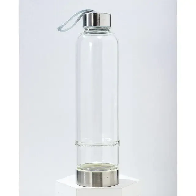 Crystal Elixir Glass Water Bottle