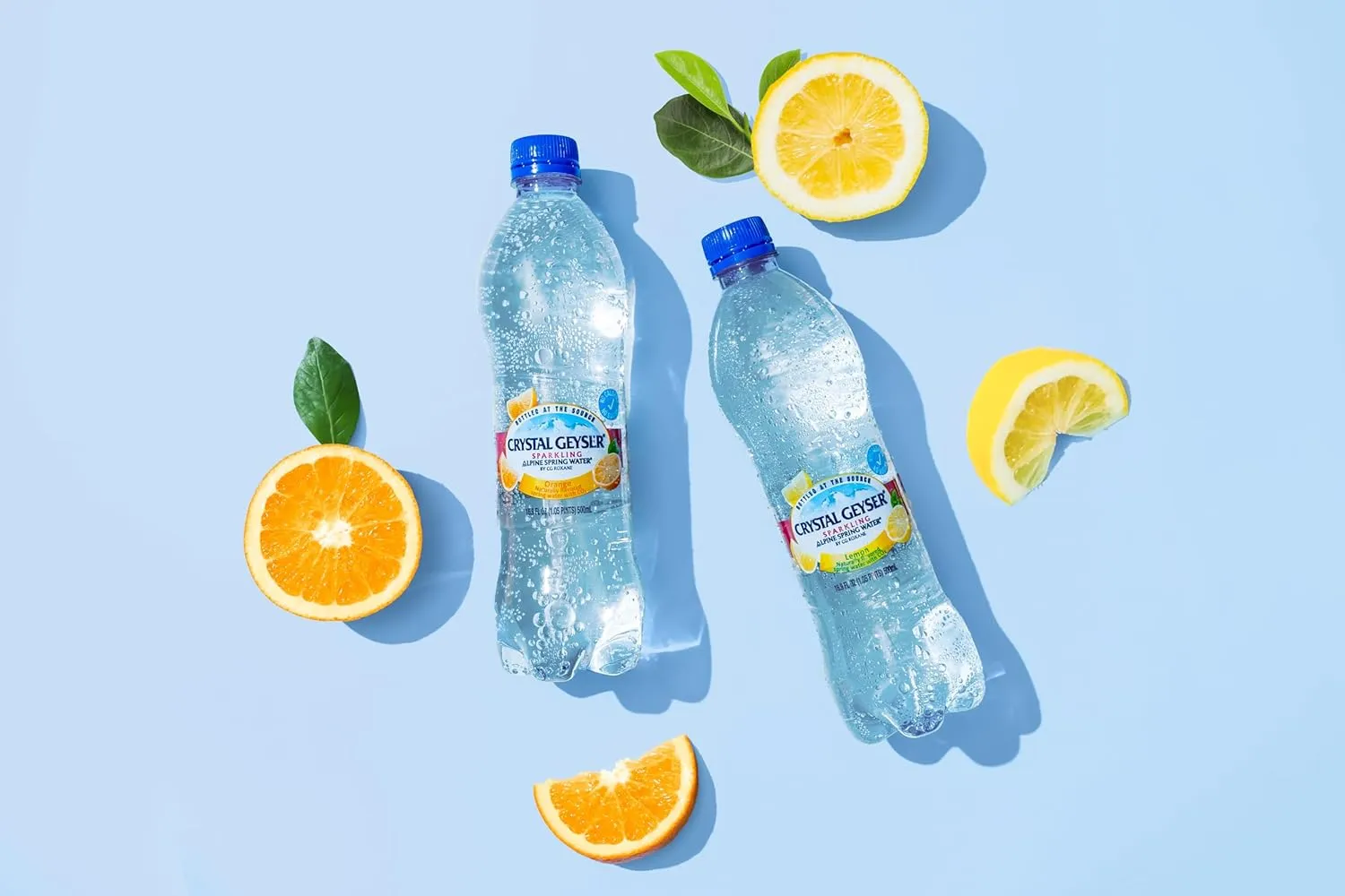 Crystal Geyser Sparkling Orange Alpine Natural Spring Water, 24-Pack, 16.9oz Bottles, Zero Calories and No Sweeteners, Naturally Flavored, Bottled at The Source