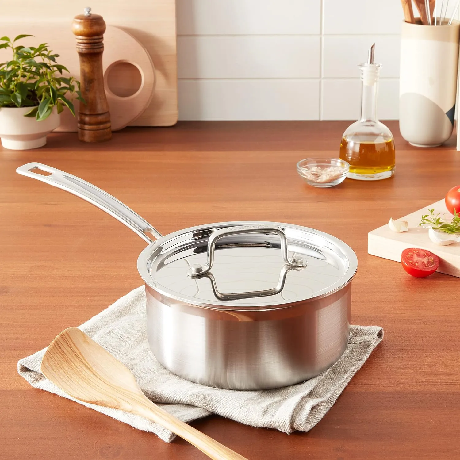 Cuisinart MCP19-18N MultiClad Pro Stainless Steel 2-Quart Saucepan with Cover