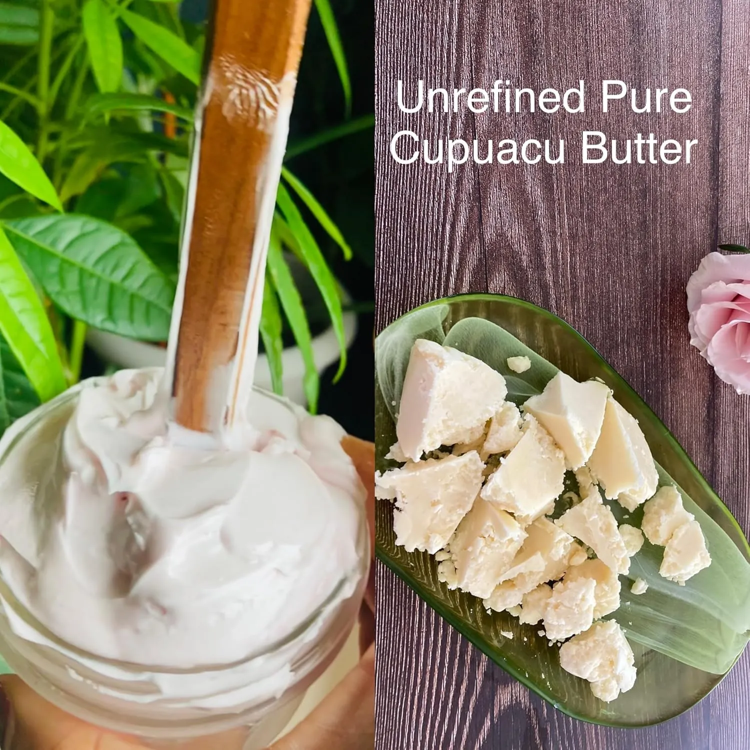 Cupuacu butter 16 oz-Pure and Natural | Fresh, Rich and Creamy in DIY mixes | Vegan butter | Use for whipped body butters, salves, lotions & soaps. (16 oz)