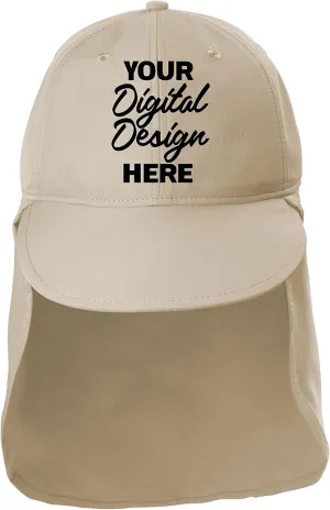 Custom Embroidered Sun Hat Ear&Neck Flap Adjustable UPF 30  UV Protection Hiking Safari Fishing Hats for Women and Men