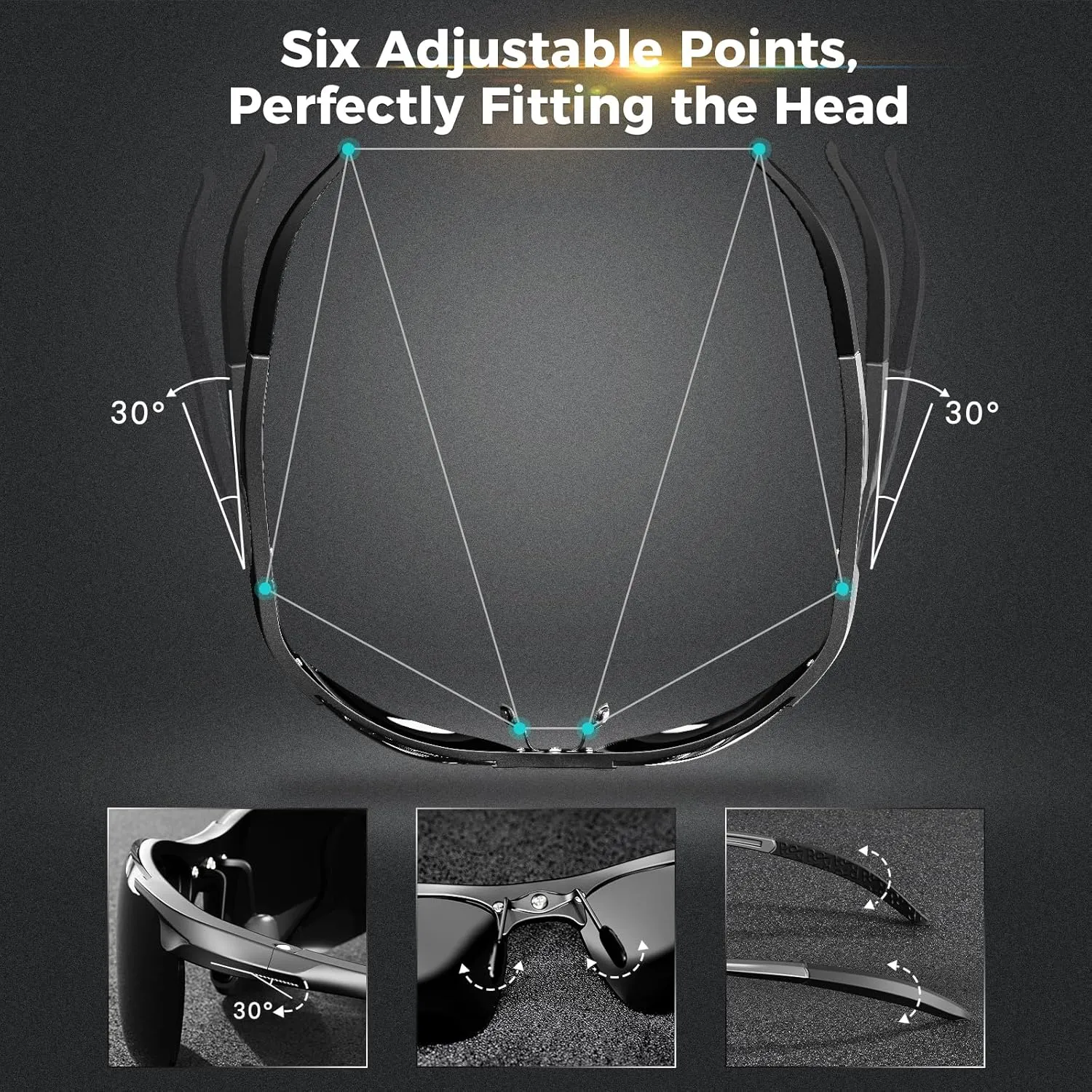 DADA-PRO Polarized Sunglasses Men Sport Driving Sun Glasses Ultralight Al-Mg Mirrored Shades UV400 Protection
