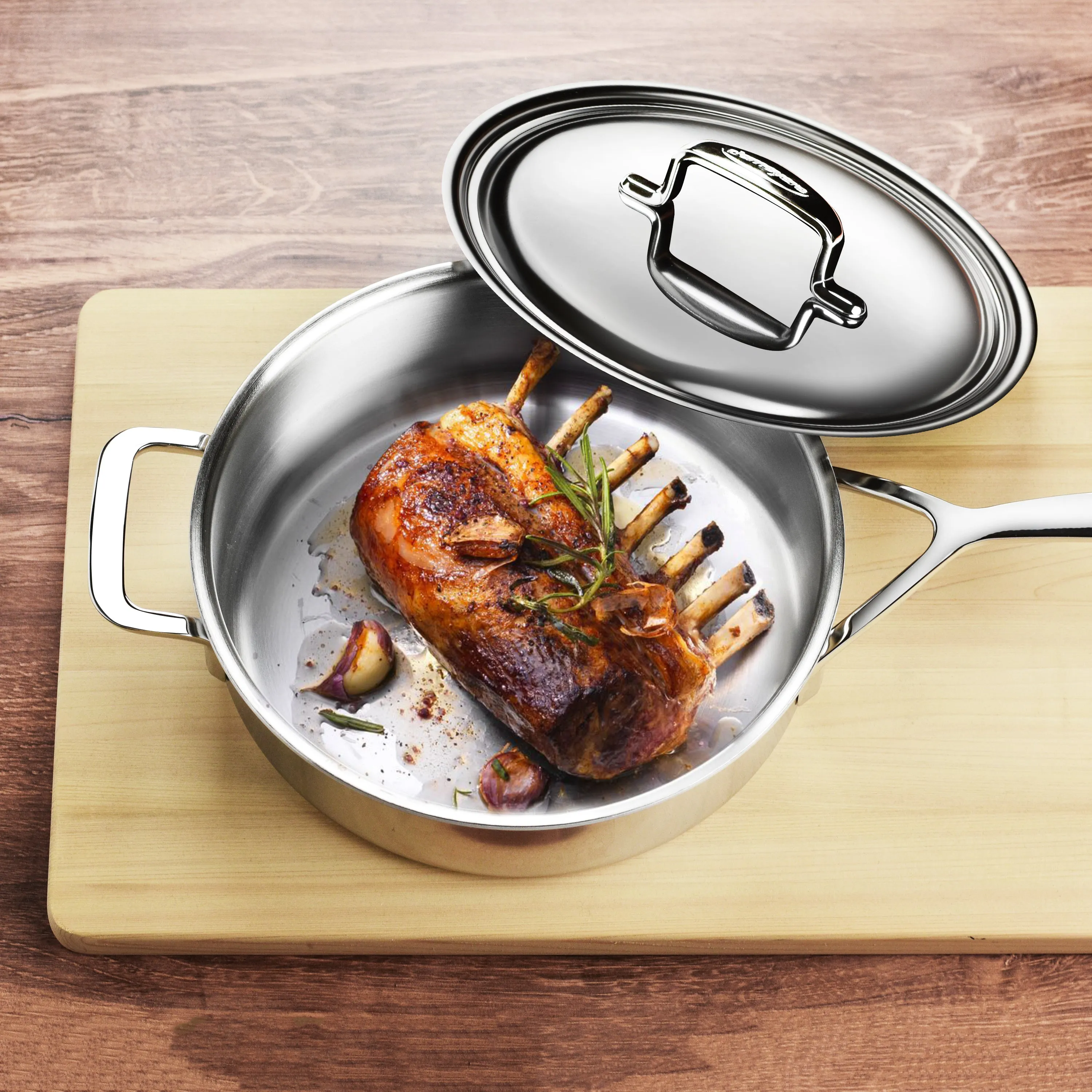 Demeyere 5-Plus 3-quart Stainless Steel Saute Pan