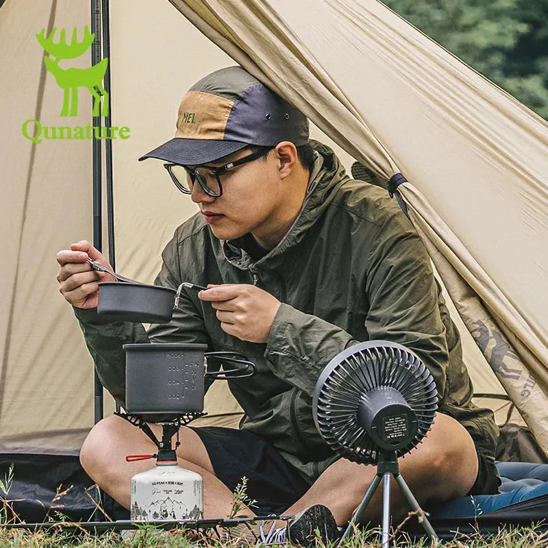 Design Nestable Ultra-Light Don't miss it Handle Cookware Efficient returns with Camping Set Qunature Aluminum