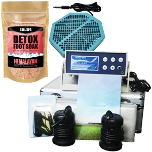 Digital LCD Display Detox Ion Ionic Aqua Foot Bath Spa Chi Cleanse Fir Belt - With Twice Powerful CS-900 Array (HIMALAYAN)