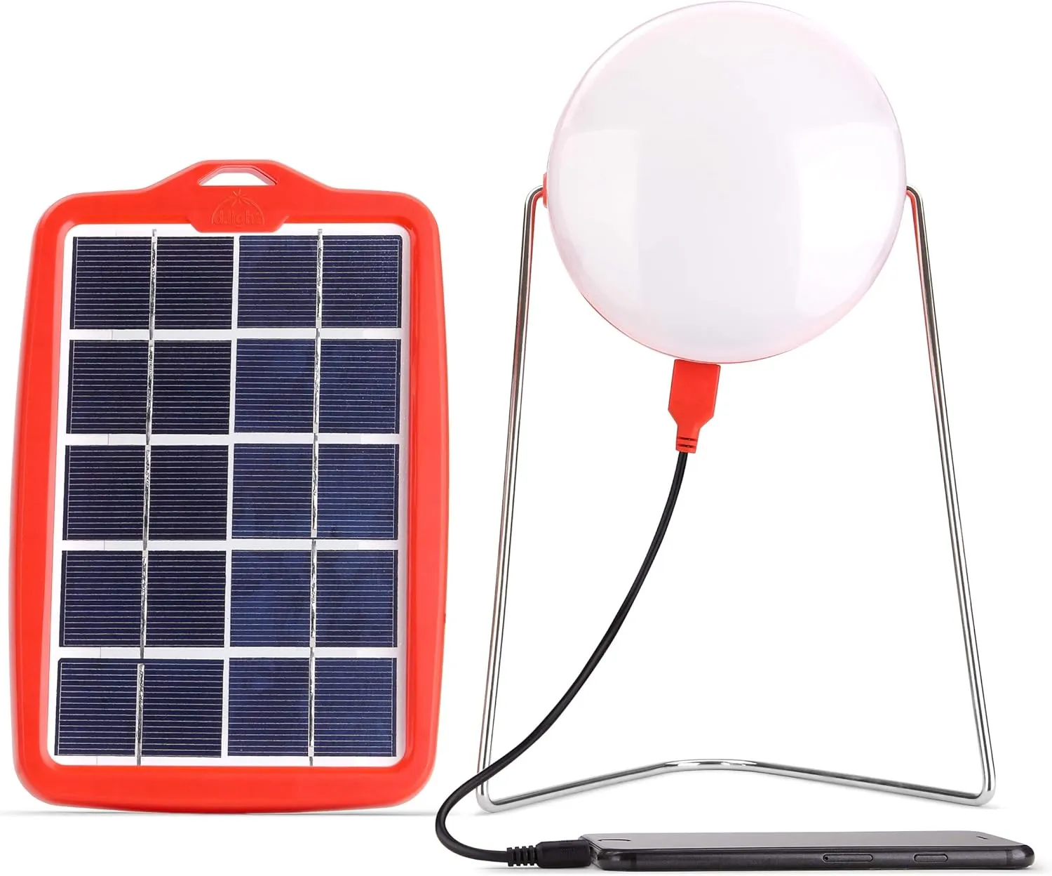 d.light S200 Portable Solar Lantern and Mobile Phone Charger for Camping