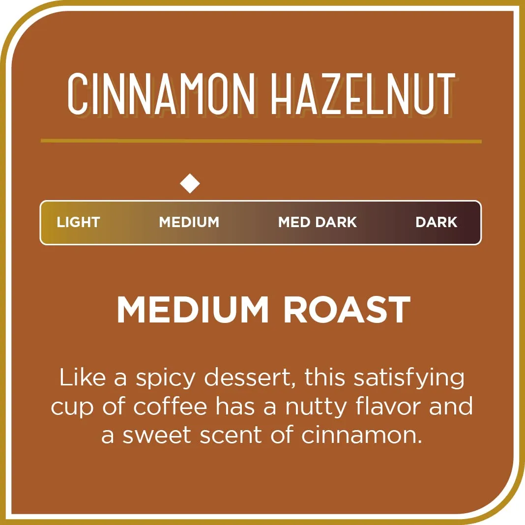 Don Francisco's Cinnamon Hazelnut Ground Flavored Coffee: Rich, Aromatic 100% Arabica Blend - Medium Roast for a Delightful Morning Brew (3 x 12 oz Cans)