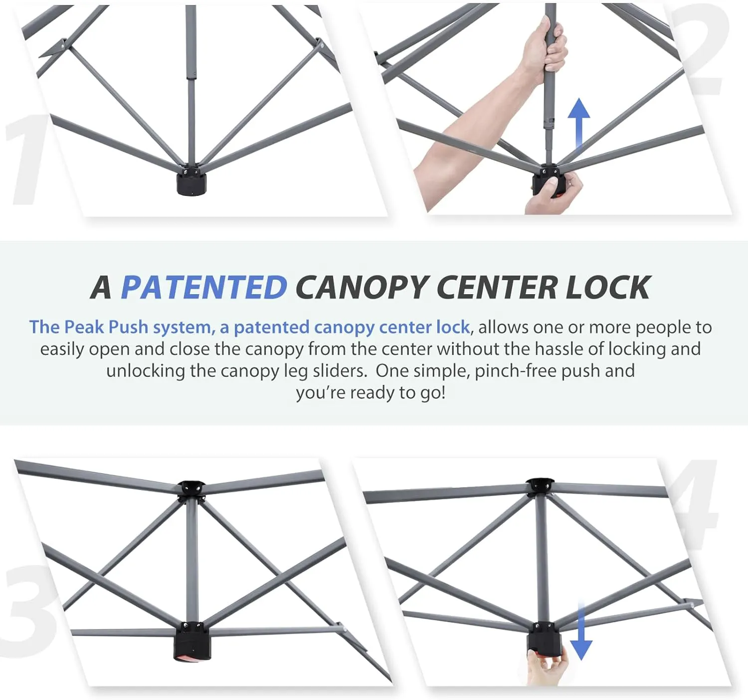 EAGLE PEAK 13x13 Straight Leg Pop Up Canopy Tent Instant Outdoor Canopy Easy Single Person Set up Folding Shelter w/Auto Extending Eaves 169 Square Feet of Shade (Red)