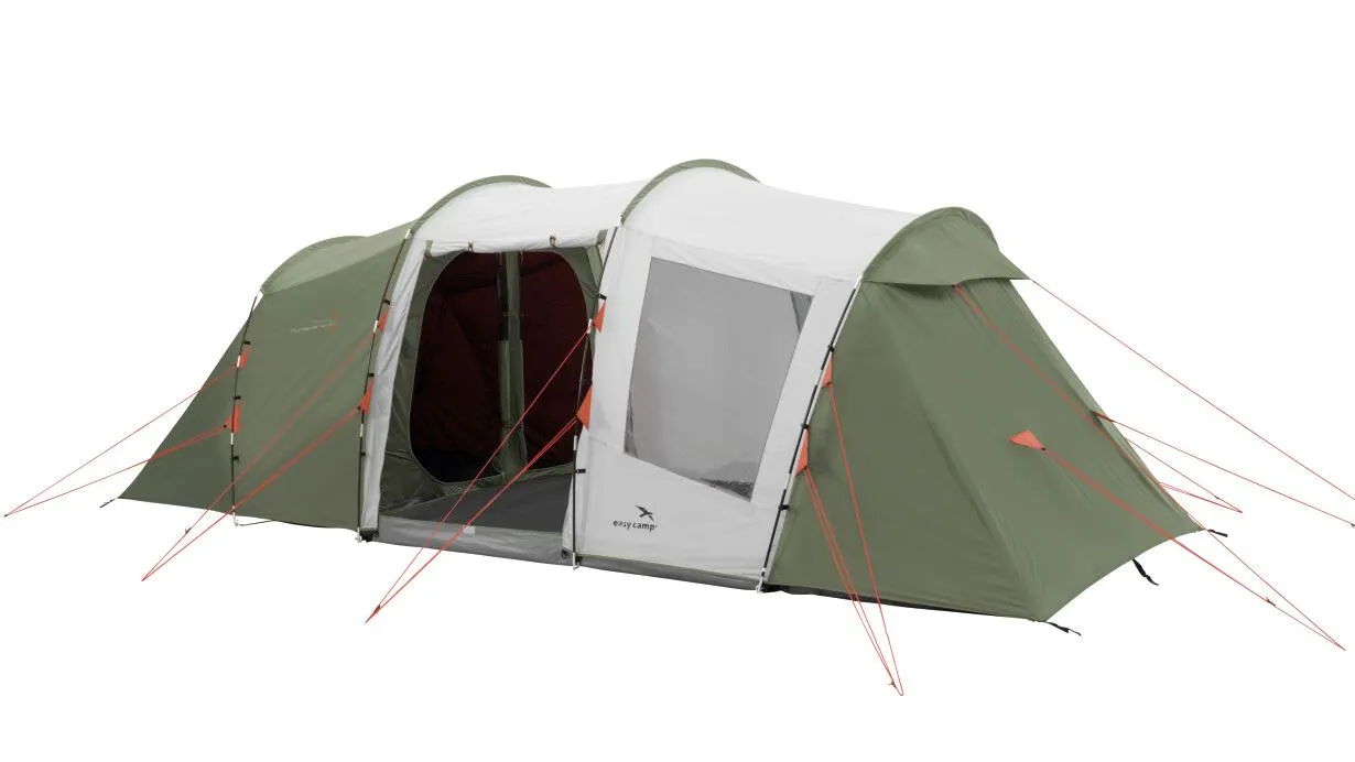 Easy Camp Huntsville Twin 600, 6 Person Tunnel Tent 2024 in Green & Grey