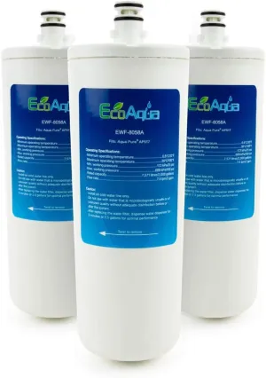 EcoAqua Replacement for Aqua-Pure AP517 Filter, 3-Pack