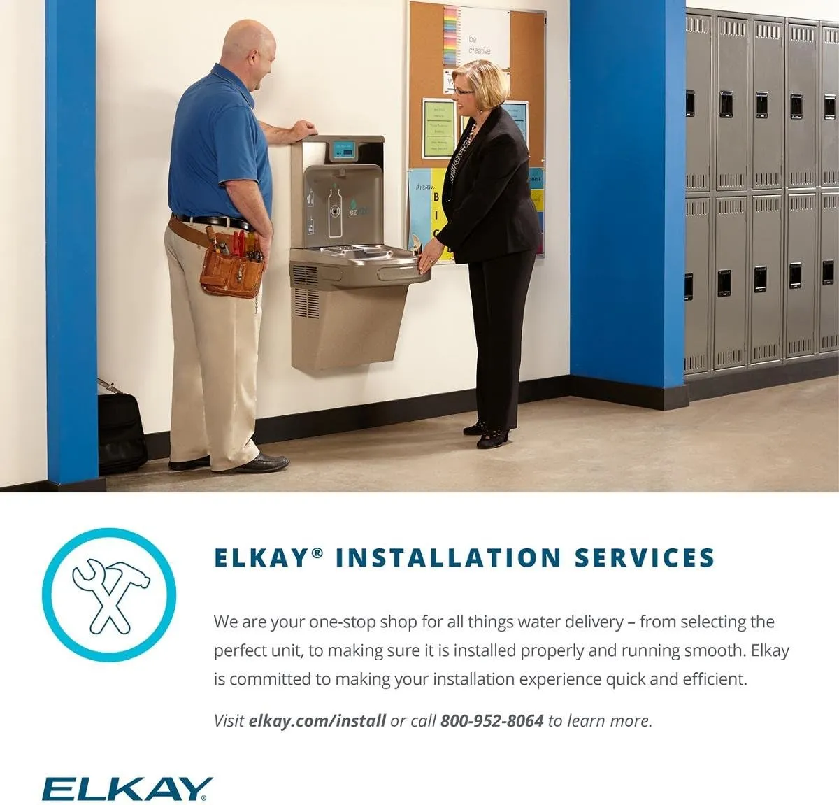 Elkay EZS8WSLK EZH2O Bottle Filling Station with Single ADA Cooler, Non-Filtered 8 GPH, 46.30 x 18.30 x 19.00 inches, Light Gray Granite