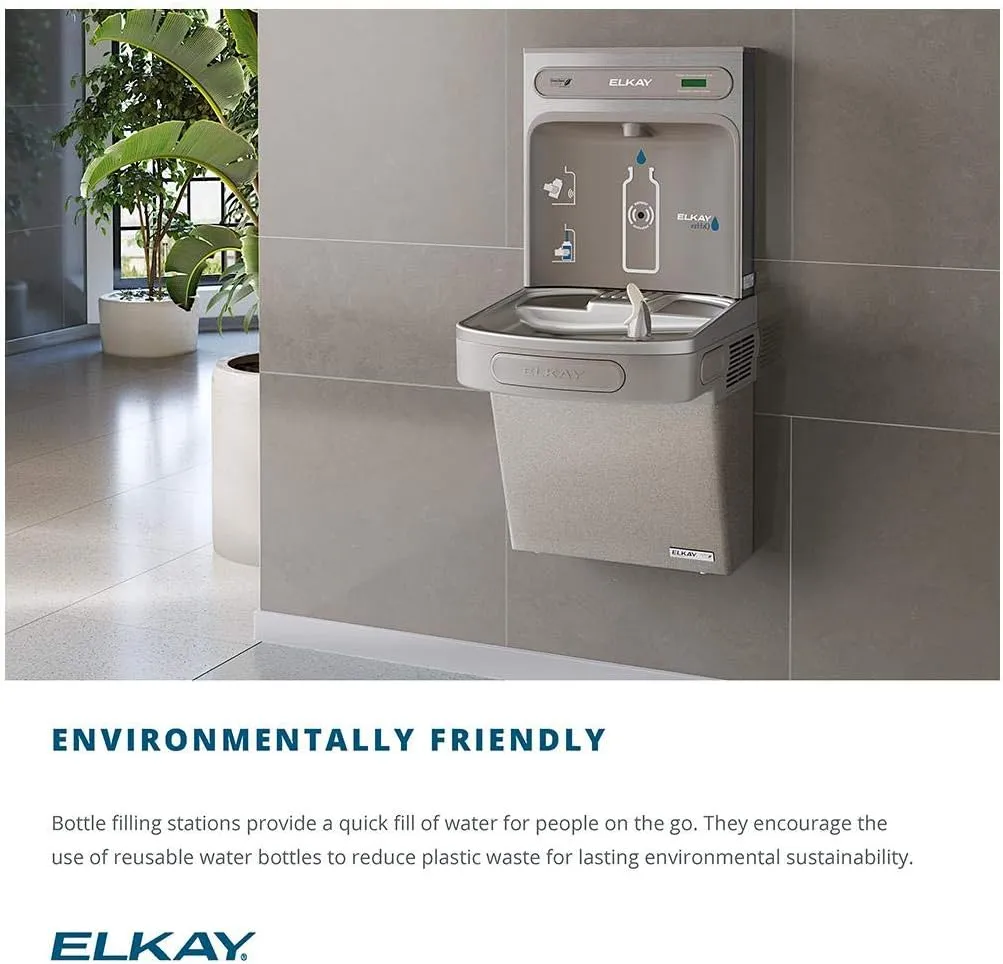 Elkay EZS8WSLK EZH2O Bottle Filling Station with Single ADA Cooler, Non-Filtered 8 GPH, 46.30 x 18.30 x 19.00 inches, Light Gray Granite