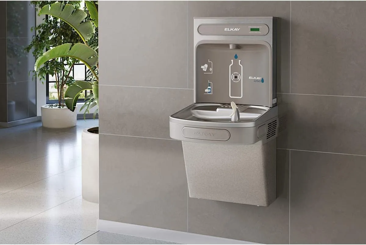 Elkay EZS8WSLK EZH2O Bottle Filling Station with Single ADA Cooler, Non-Filtered 8 GPH, 46.30 x 18.30 x 19.00 inches, Light Gray Granite
