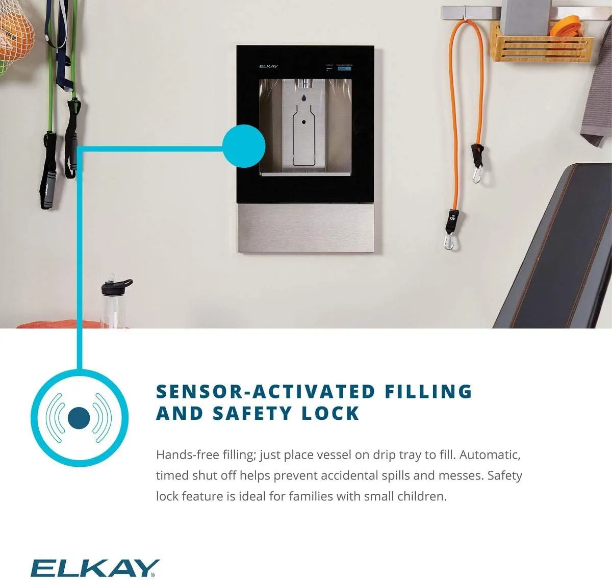 Elkay LBWD06WHK ezH2O Liv Built-in Filtered Water Dispenser, Remote Chiller, Aspen White