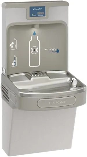 Elkay LZS8WSVRLK ezH2O Bottle Filling Station with Single ADA Cooler Filtered Refrigerated Light Gray