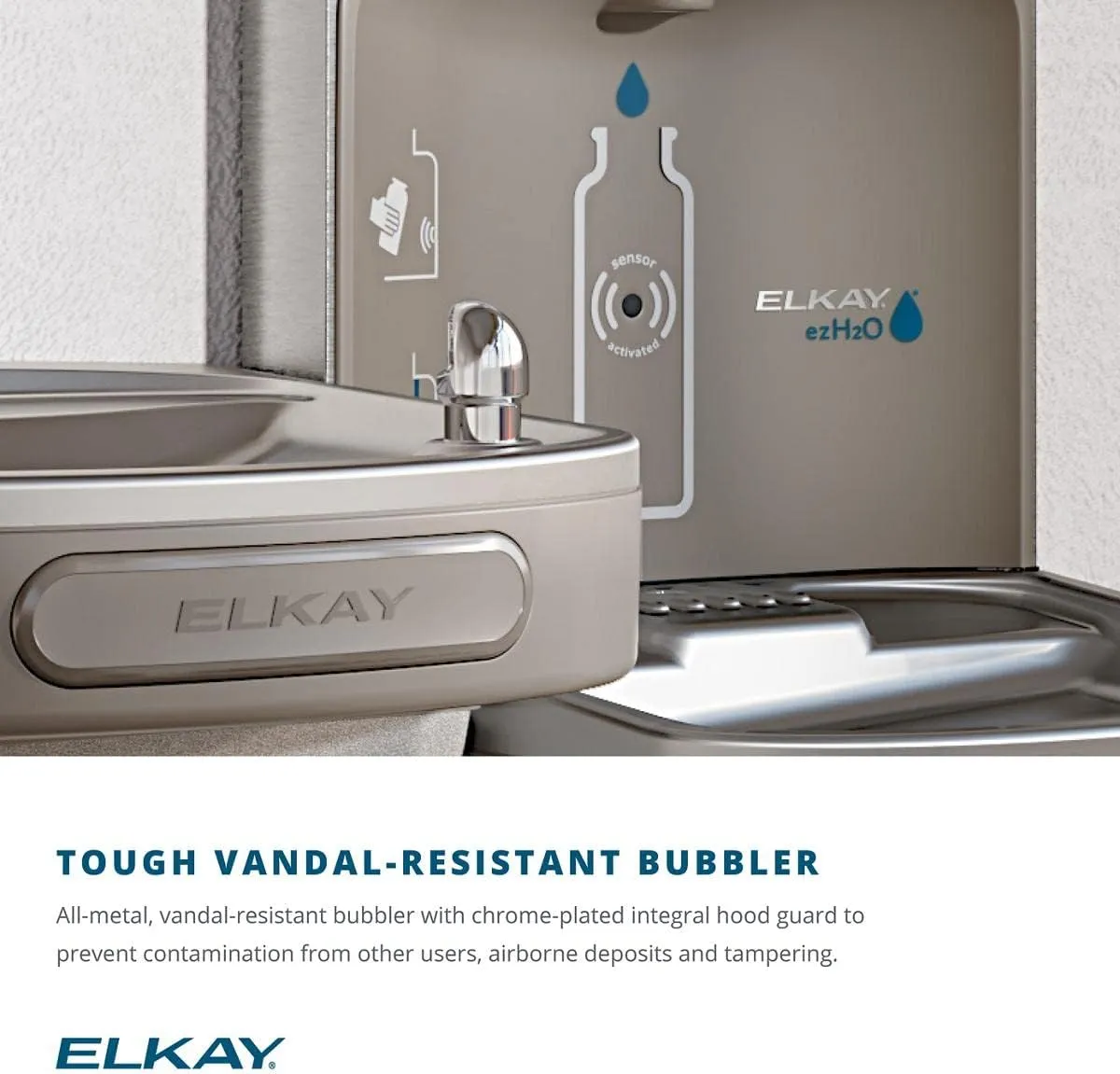 Elkay LZSTL8WSVRSK ezH2O Bottle Filling Station with Versatile Bi-Level ADA Cooler Filtered Refrigerated Stainless