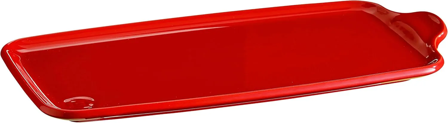 Emile Henry Large, Burgundy Appetizer Platter, 12"x 6"