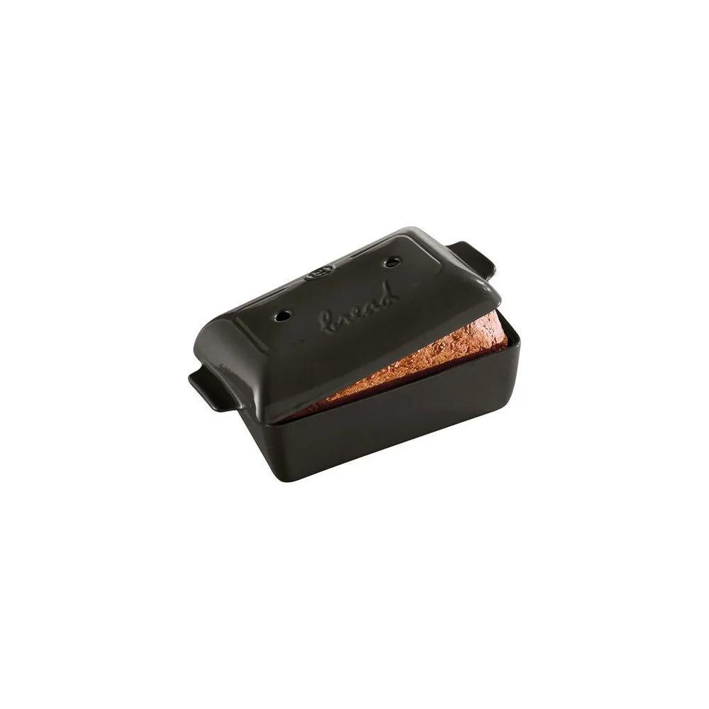 Emile Henry Made In France Bread Loaf Baker, 9.4 x 5"", Charcoal