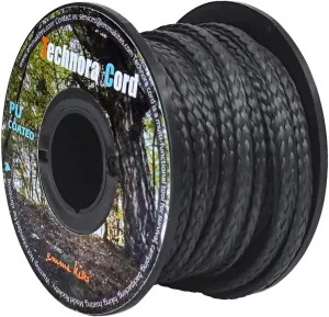 emma kites Black 3.6mm Technora Braided Cord PU Coating Abrasion Flame Resistant, Snare Line Tough Tactical Survival Cord Model Rocket Paracord Assist Cord 2200Lb 30Ft