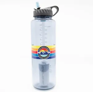 Epic Water Filters Nalgene OG Water Bottle with Filter, USA Made, BPA Free, Removes 99.99% Tap Water Contaminants, Forever Chemicals, Smoke Grey 48 oz