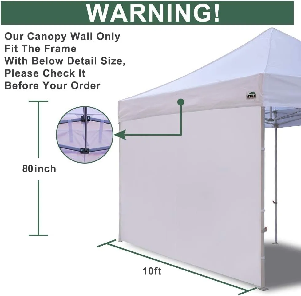 Eurmax USA Instant Canopy SunWall 10x10 Canopy Wall Sidewall Canopy Tent Sidewalls for Pop Up Canopy Tent,1 Pack Sidewall Only (Blue)