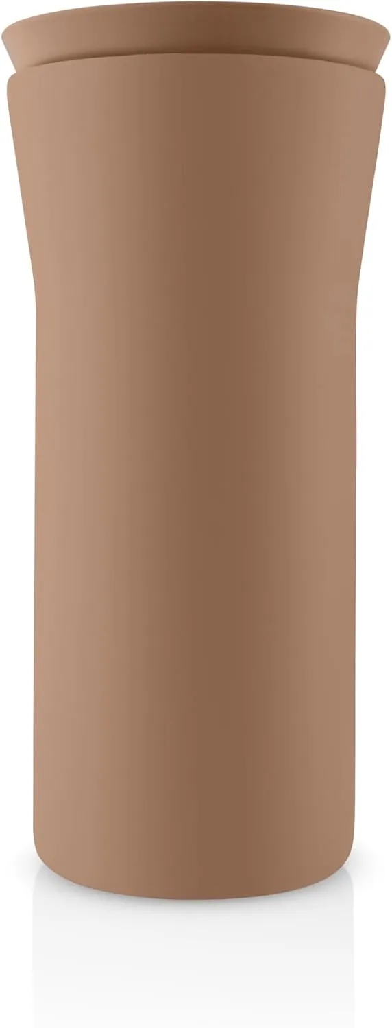 Eva Solo | City To Go Cup 12oz Mocca | Practical, double-walled thermo cup for easy and simple one-hand operation – click-lid allows drinking from all sides | Mocca