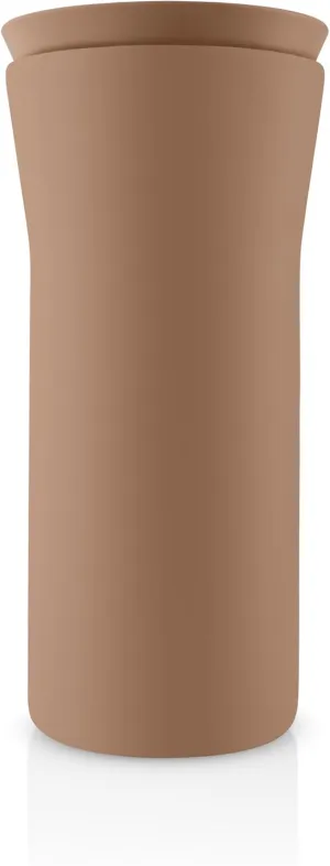 Eva Solo | City To Go Cup 12oz Mocca | Practical, double-walled thermo cup for easy and simple one-hand operation – click-lid allows drinking from all sides | Mocca