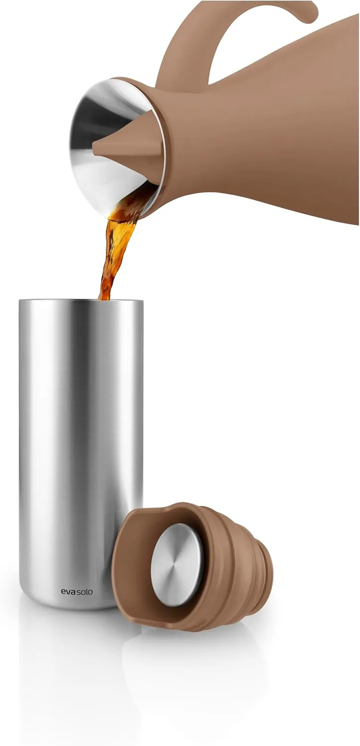 Eva Solo | Urban To Go Cup 12oz Mocca | Double walled thermo cup with vacuum | Danish Design & Functionality | Mocca