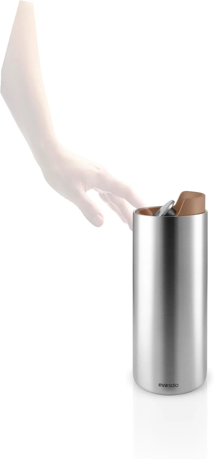Eva Solo | Urban To Go Cup 12oz Mocca | Double walled thermo cup with vacuum | Danish Design & Functionality | Mocca