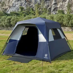 EVER ADVANCED 6 Person Blackout Camping Tent Instant Cabin Tents for Family with Rainfly, 60s Easy Setup, Water-Resistant