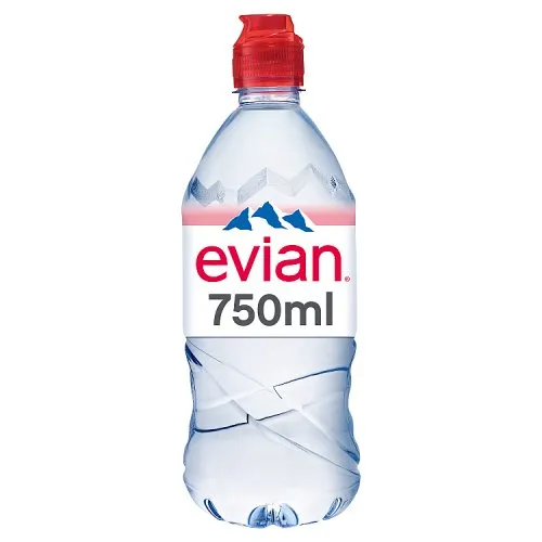Evian Natural Mineral Water with Sports Cap 750ml