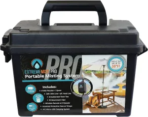 Extreme MIST Portable Misting System Pro Kit - 6 Mist Nozzles & Pro Pump | Easy to Setup | 24 ft. Mist Line for Outdoor Patios, Golf Carts, Greenhouses, Canopy, Decks & More - Cools the air up to 30°F