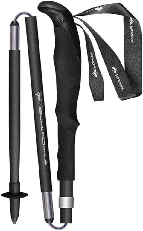 EZKLRWGF 99% Carbon Fiber Trekking Poles- 1pc Lightweight Collapsible Adjustable Telescopic Hiking Poles/Walking Sticks - Professional Durable Walking Poles fo
