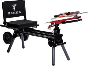 Ferus Outdoors Clay Thrower – MT250 Mobile Sporting Clay Target Thrower - Clay Pigeon Thrower - Skeet and Trap Thrower, Red and Gray
