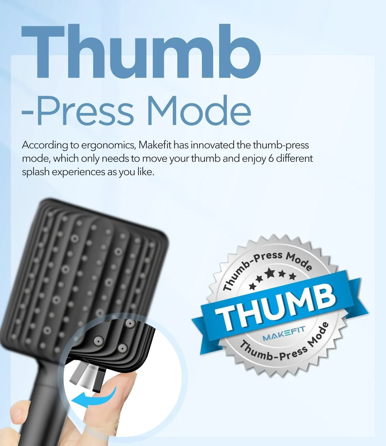 Filtered Shower Head Black - 6 Modes High Pressure Handheld Shower Head with Filter Mineral Beads, Detachable Handheld Showerhead Set with Stainless Steel Hose and Shower Arm Bracket
