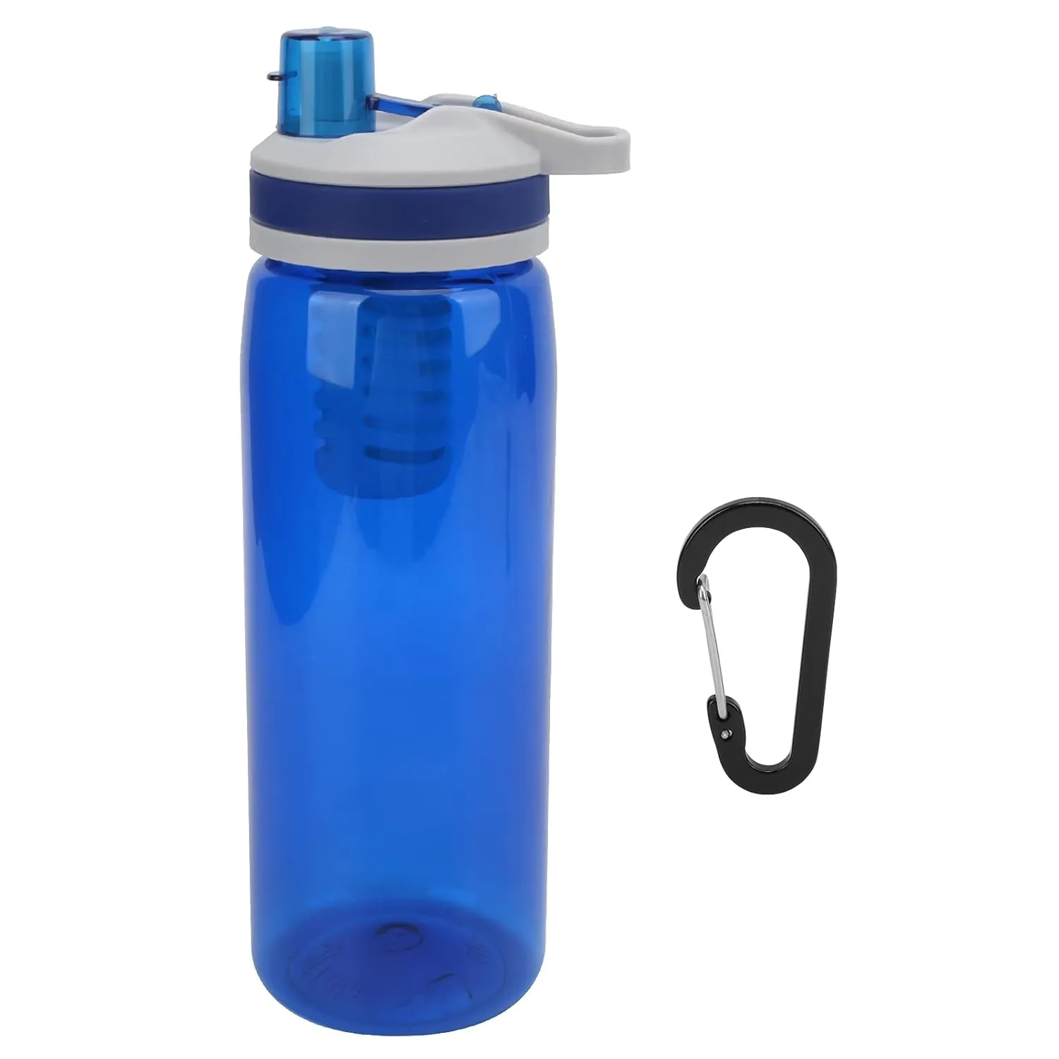 Filtered Water Bottle, 770ml ABS Filter Water Bottle with Lid Water Filter Camping for Camping Hiking (#1)