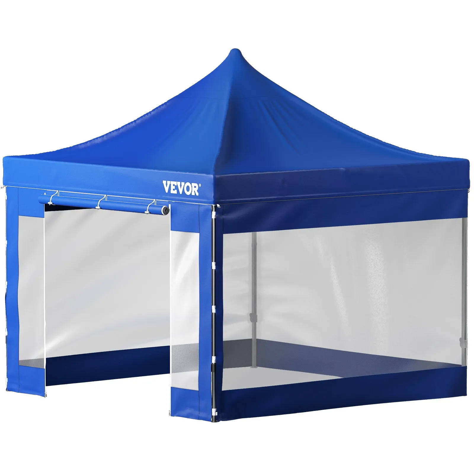 (FINAL PRICES ARE LOWER ON OUR SITE!) VEVOR Pop Up Canopy Tent, 10 x 10 FT, Outdoor Patio Gazebo Tent with Removable Sidewalls and Wheeled Bag, UV Resistant Waterproof Instant Gazebo Shelter for Party, Garden, Backyard, Blue