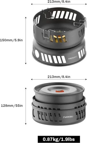 Fire Maple Versatile Outdoor Cooking Set – High-Efficiency 3KW Portable Stove with Aluminum, Stainless Steel & Copper Pots – Compact & Durable Camping Cookware Compatible with Gas Stoves