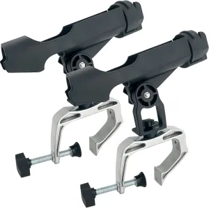 Fishing Boat Rod Holder, Large Clamp Opening 360 Degree Adjustable Fishing Pole Holder Fishing Boat Accessories, Reinforced Nylon - 2Pack