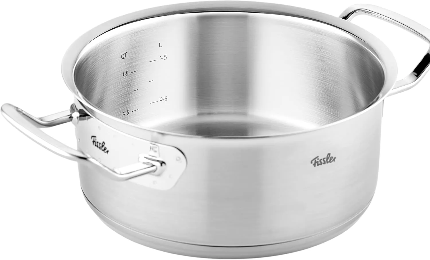Fissler Original-Profi Collection Stainless Steel 2.7 Quart Rondeau with Metal Lid